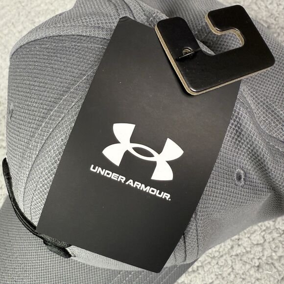 Under Armour Hat Cap Mens L/XL Gray Black Logo UA Blitzing 3.0 Stretch Fit NWT - Picture 7 of 9